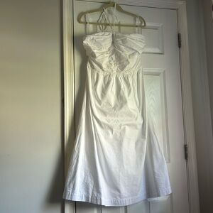 Loft Keyhole Halter Midi Dress NWT